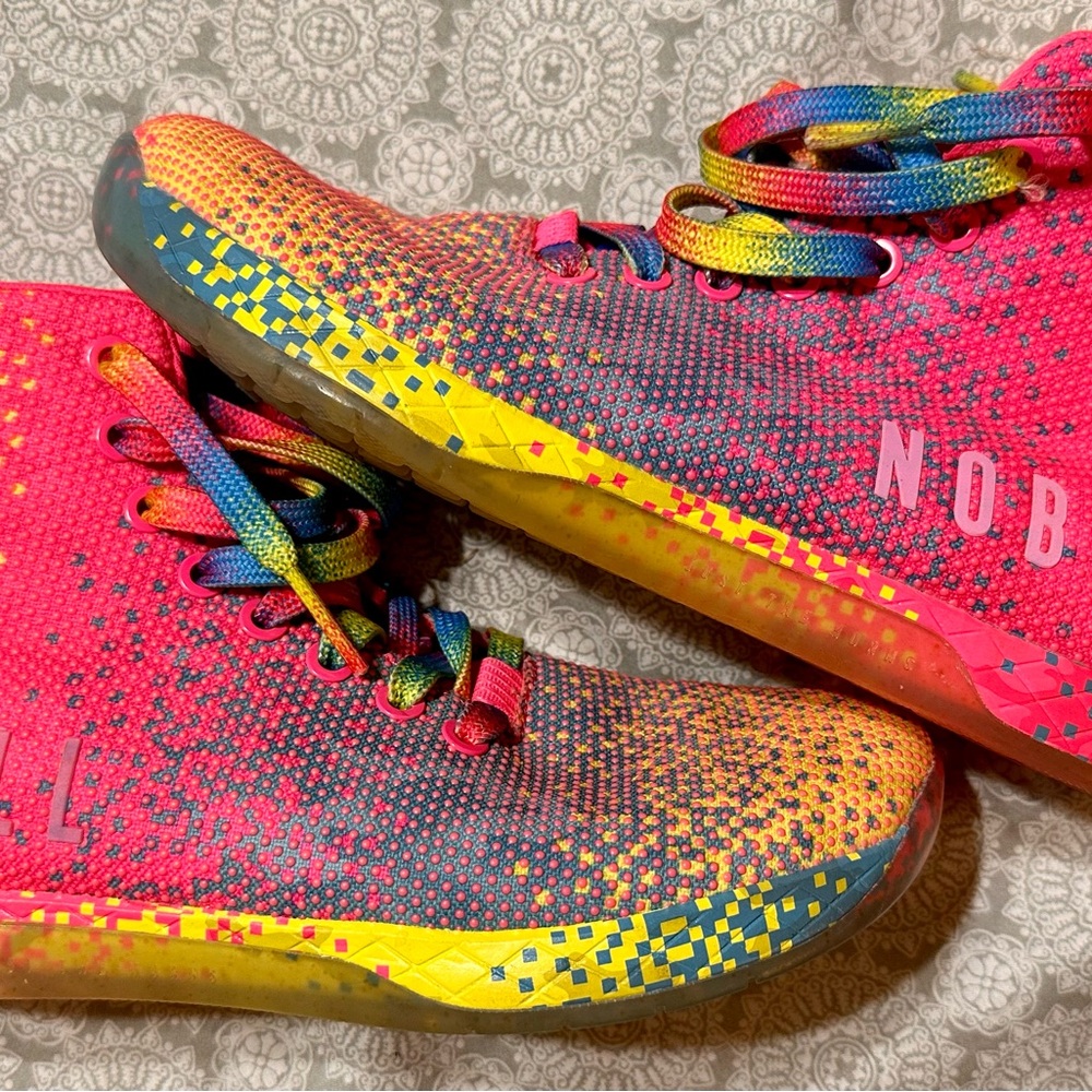 NOBULL Bright Pink Sneakers made with SuperFabric! Womens 8